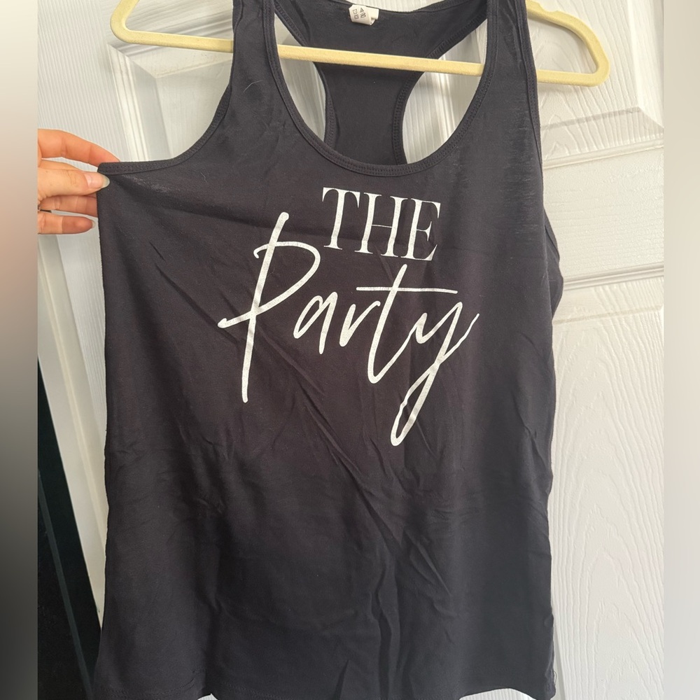 Black Party Tank Top